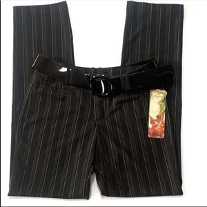 Lapis Striped Black & Green Dress Pants